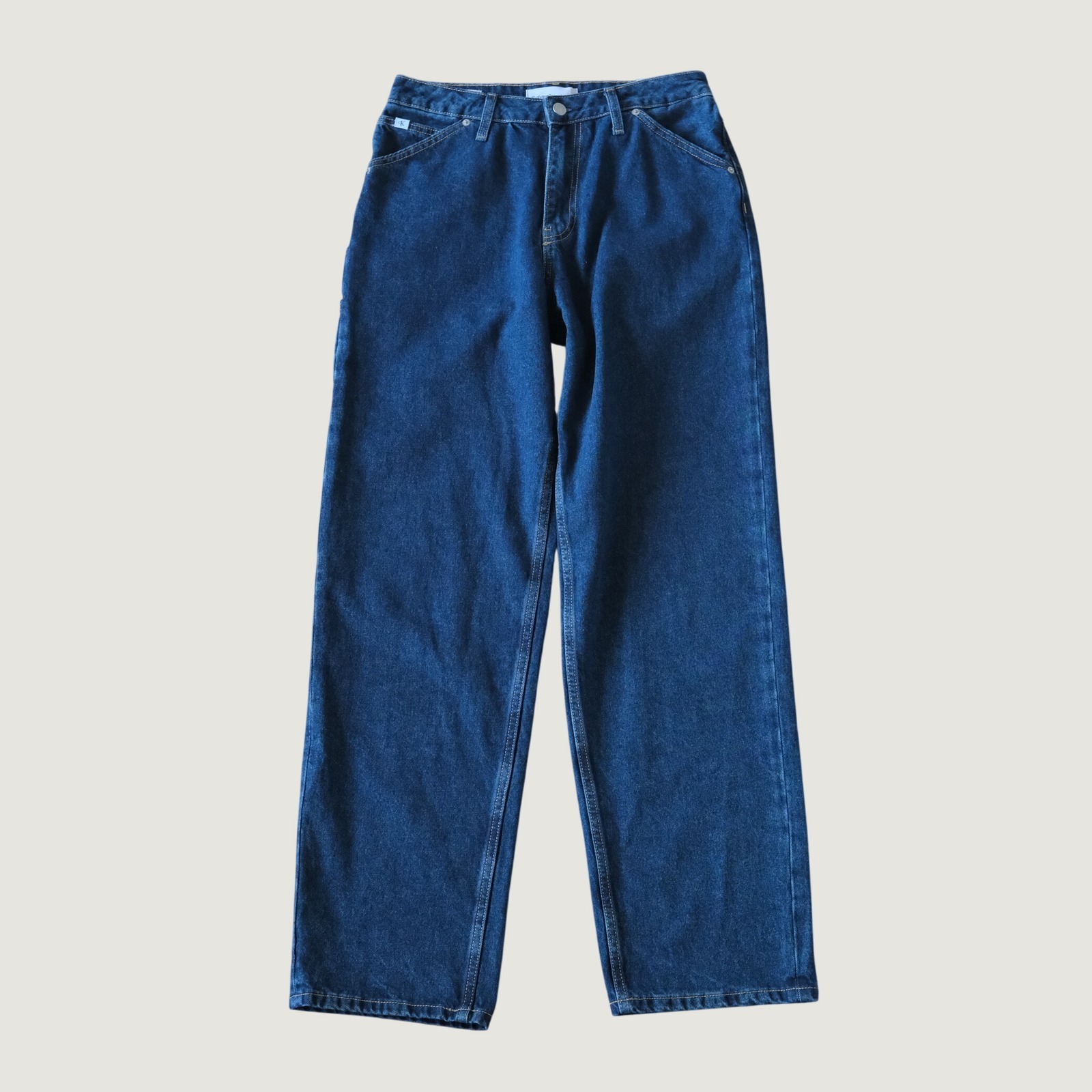 Calvin Klein 90s Straight Jeans Womens Blue Carpenter Utility Retro 26 Denim